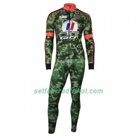 Radbekleidung Radtrikot Langarm + Lang Trägerhose 2017 Armee De Terre N001